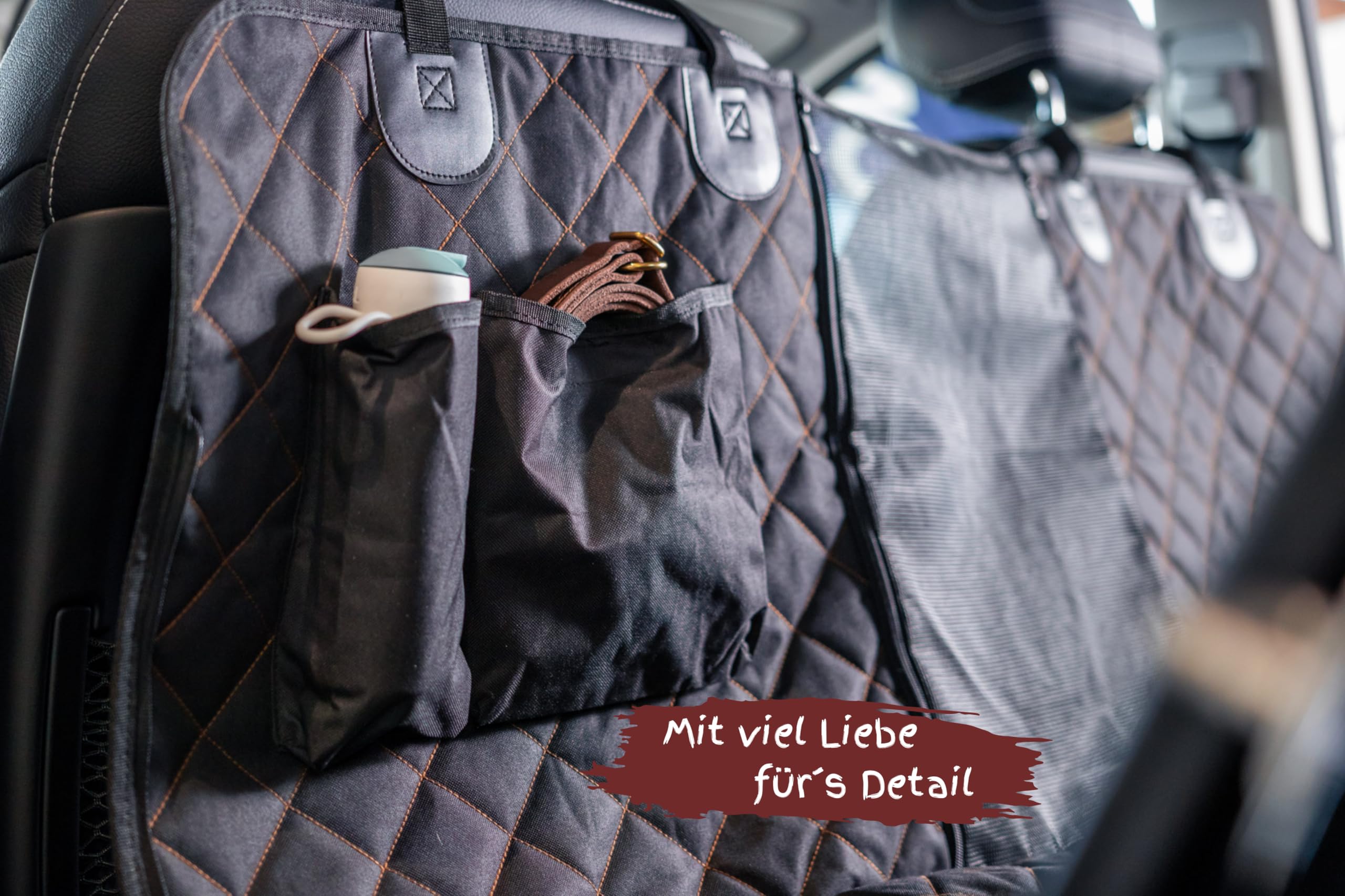 foryou® Rücksitzschoner Auto inkl. Hundedecke - Wasserabweisende Rückbankschoner für Hunde mit Seitenschutz und Sichtfenster-Kratzfeste Rücksitzabdeckung, Premium Qualität Made in Germany
