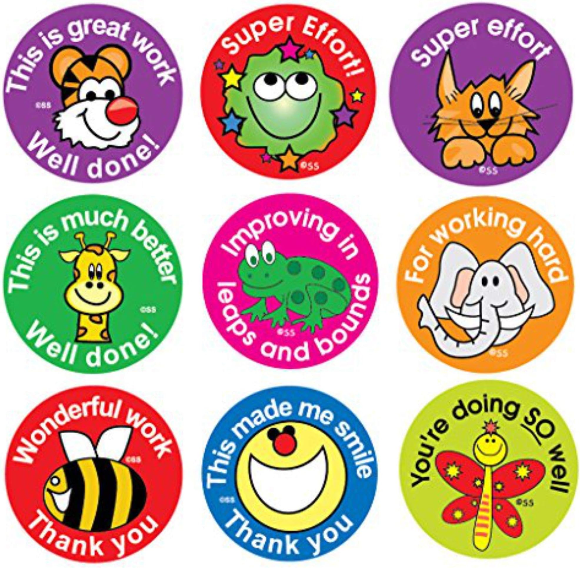 Smiley Emoji Stickers - Set of 144