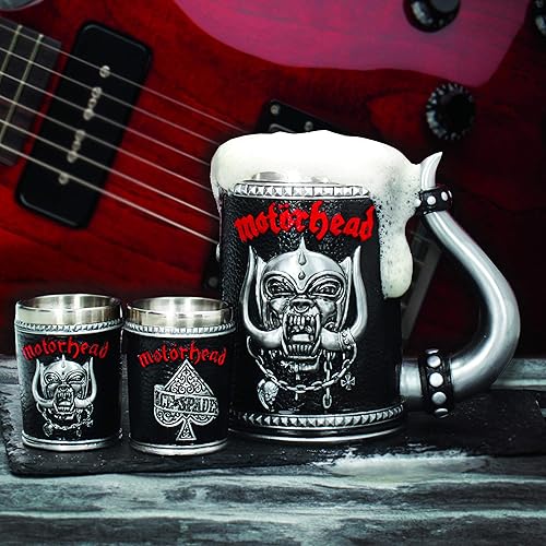 Vista 6 de Nemesis Now Motorhead Tankard - Taza (5.5 in), color negro, resina con inserto de acero inoxidable