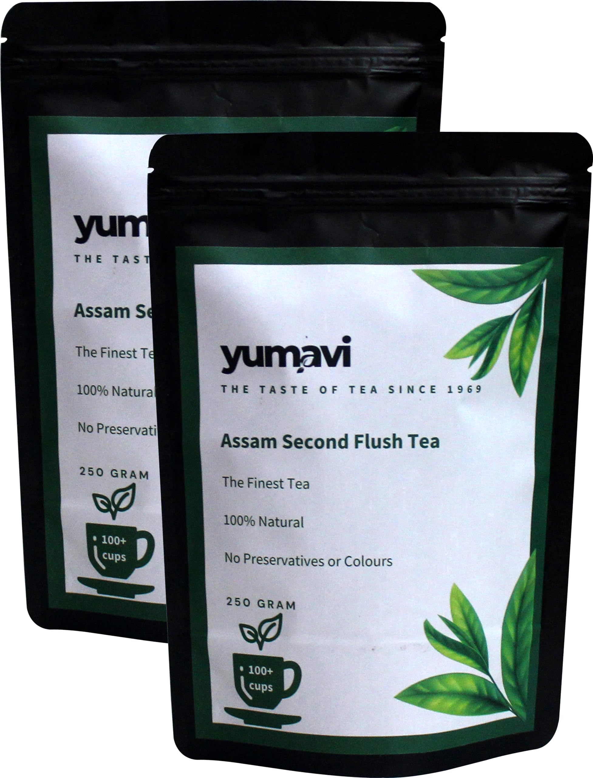 Yumavi Assam CTC Chai (500 gm) | Premium Fresh Granules & Long Leaves | Strong & Aromatic Black Tea | Bold Taste & Golden Liquor | 250 gm x 2