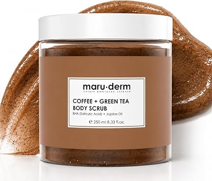 Maru.Derm Coffee and Green Tea Extract Body Peeling BHA Jojoba Oil 250 ml