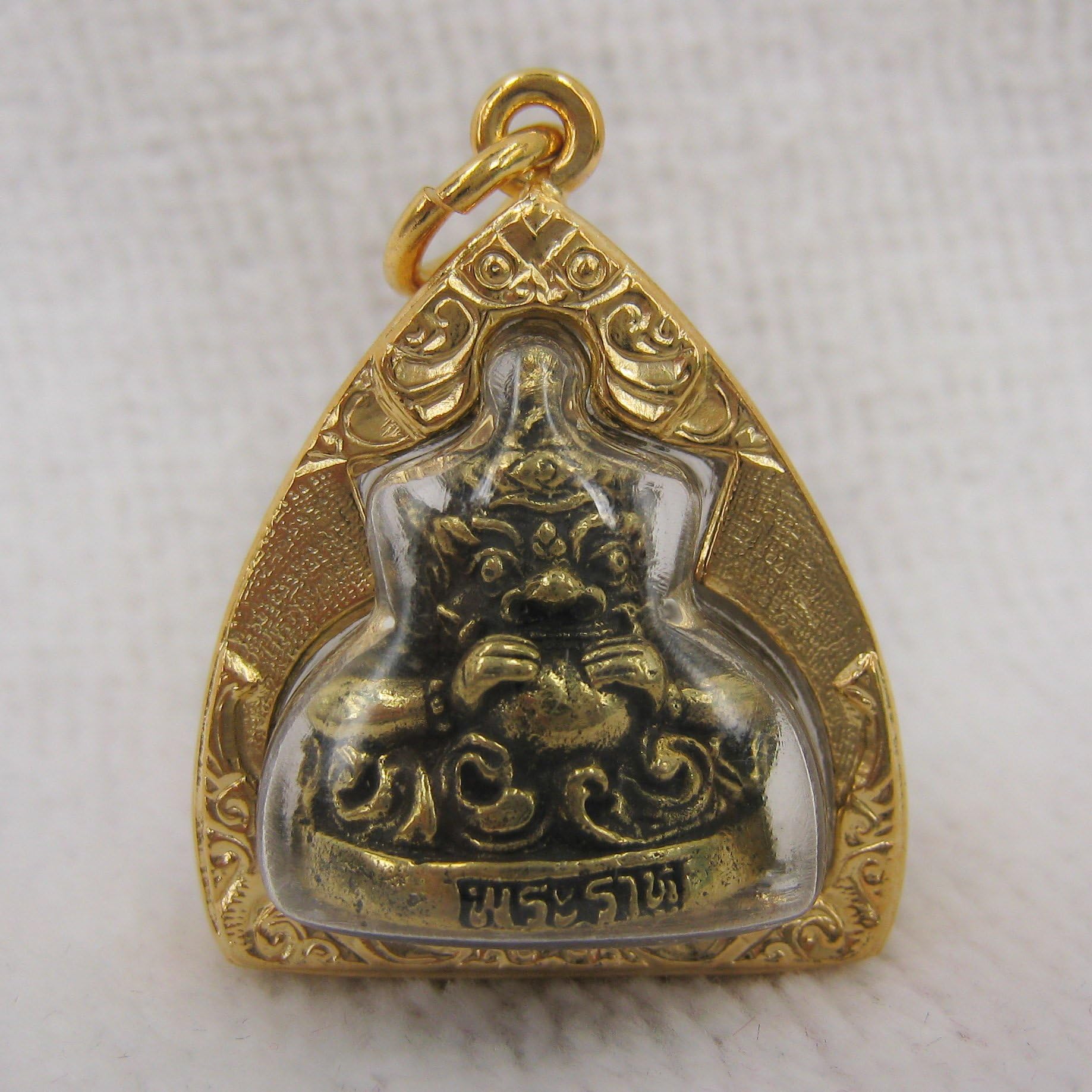 Phra Rahu Thai Amulet Gold Pendant Charm Lucky RAHU03