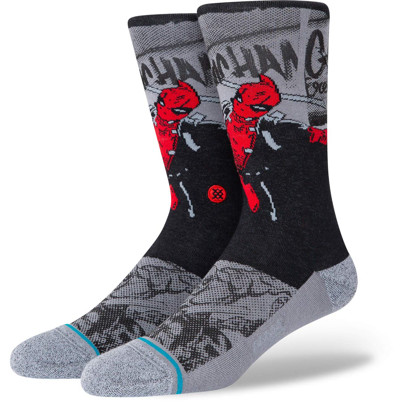 STANCE Deadpool Men's Socks Crew Black Marvel Medium