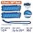 Boat Dock Lines, 1/2 Inch Braided Nylon Rope, 25 ft Mooring Marine Docking Lines with Loop, Blue, 2 Pack