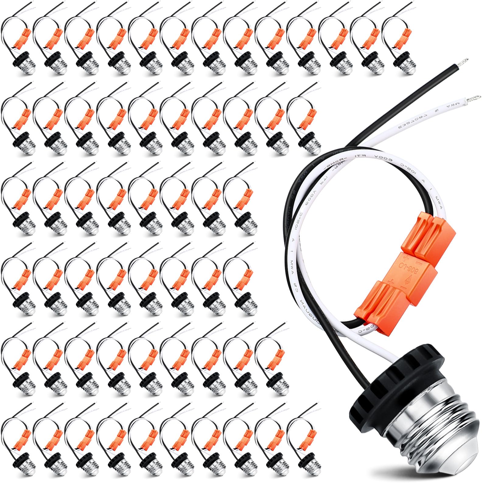 Zhengmy - E26 socket adapter, male medium base with thread for LED recessed lights-image-23