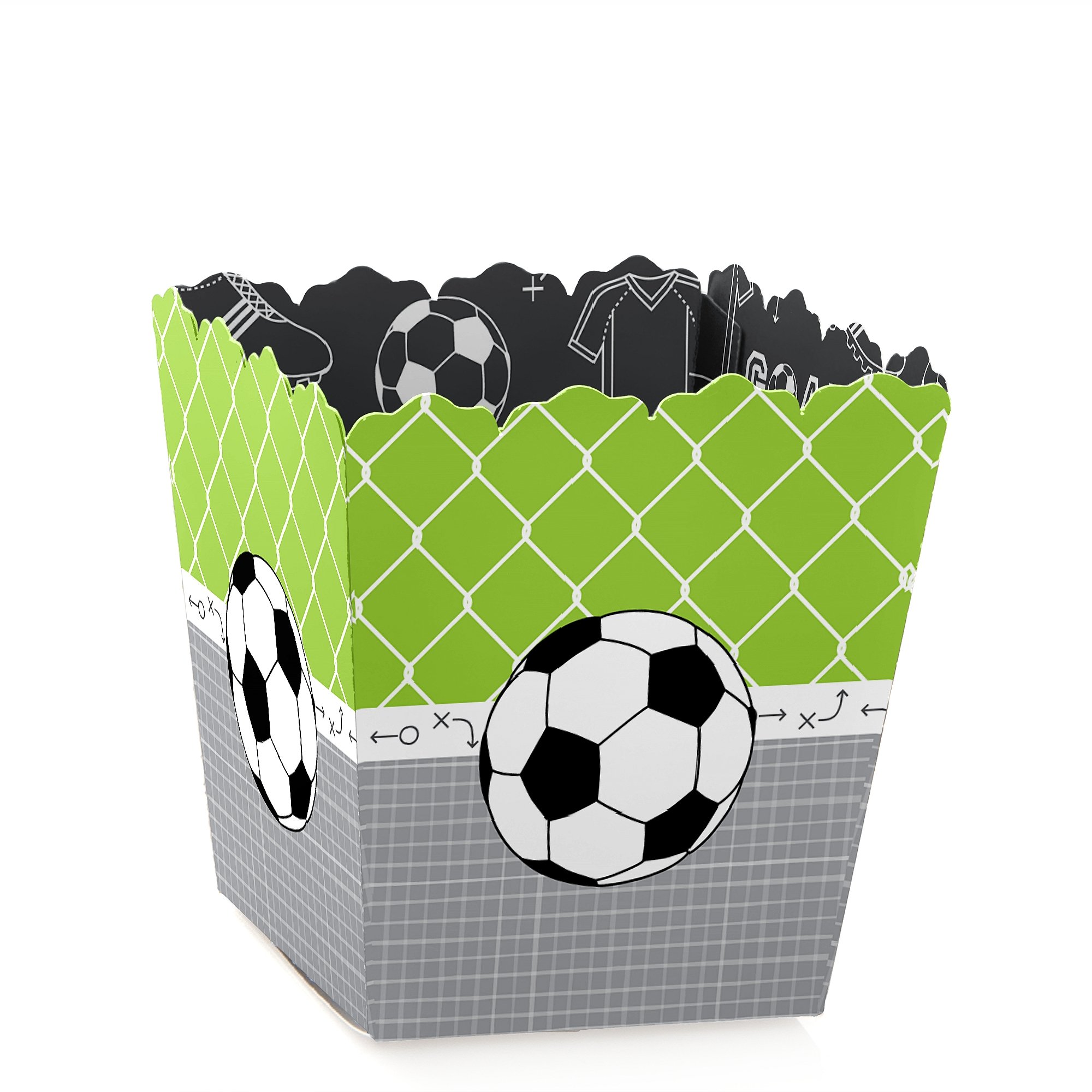 Big Dot of Happiness Goaaal - Soccer - Party Mini Favor Boxes - Baby Shower or Birthday Party Treat Candy Boxes - Set of 12