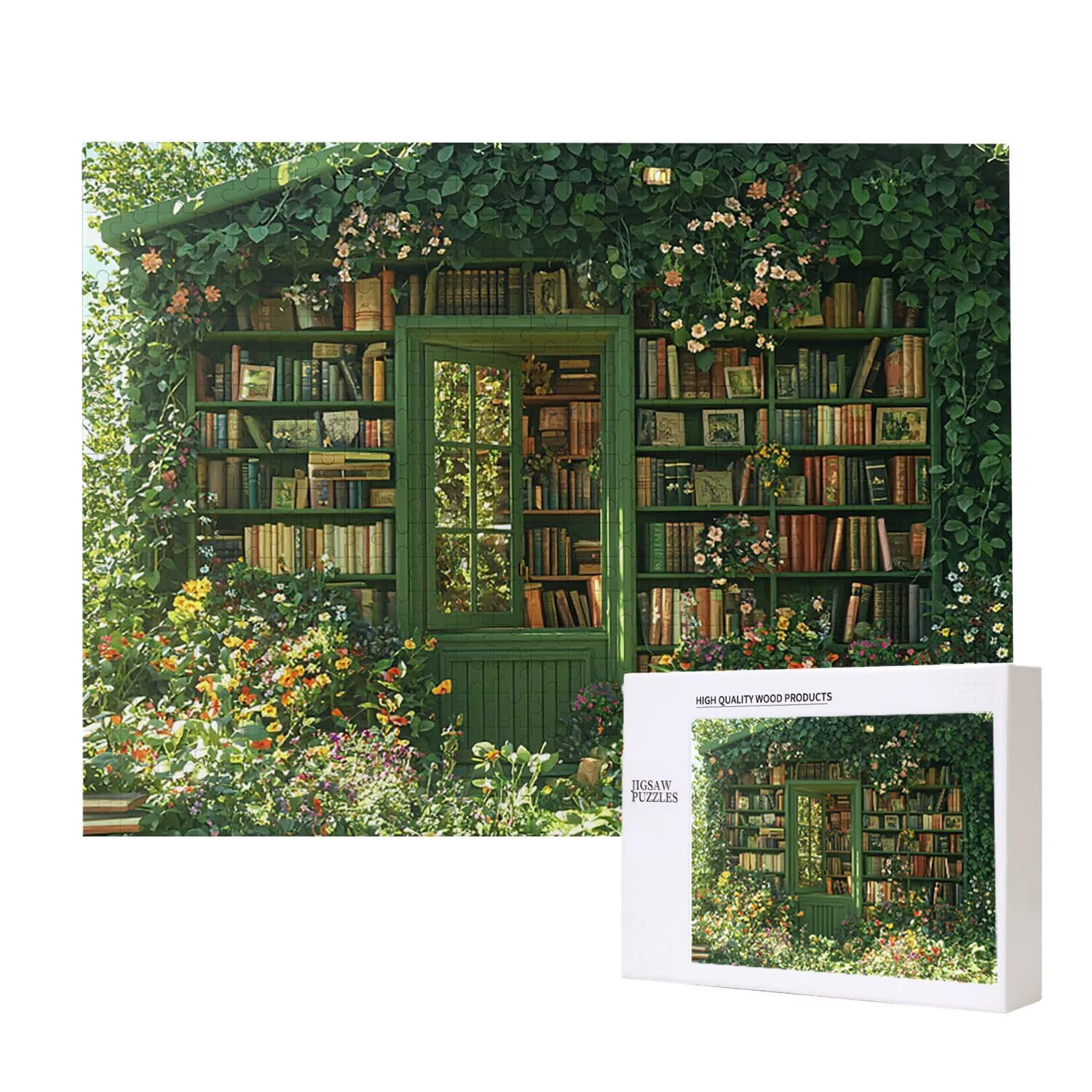 Puzzle para Adultos 3000 Piezas, Librería Puzzle, Difícil, Desafiante, Rompecabezas Encajan Perfectamente, Letras en la Parte Posterior, sin Polvo, Regalo para Personas Mayores 122x80cm s-744