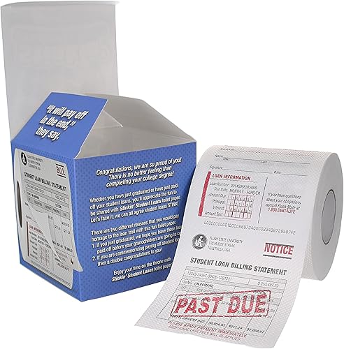 Miniatura 4 de Laughing Smith Stinkin' Student Loans  Papel higiénico falso regalo de broma  Broma de papel higiénico para estudiantes y graduados universitarios