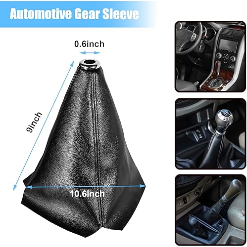 Miniatura 2 de Sylvil Car Shift Knob Dust Cover, Gear Shift Knob Cover for Protection, Leather ManualAutomatic Shifter Shift Boots Cover, Decorate Car Interior,