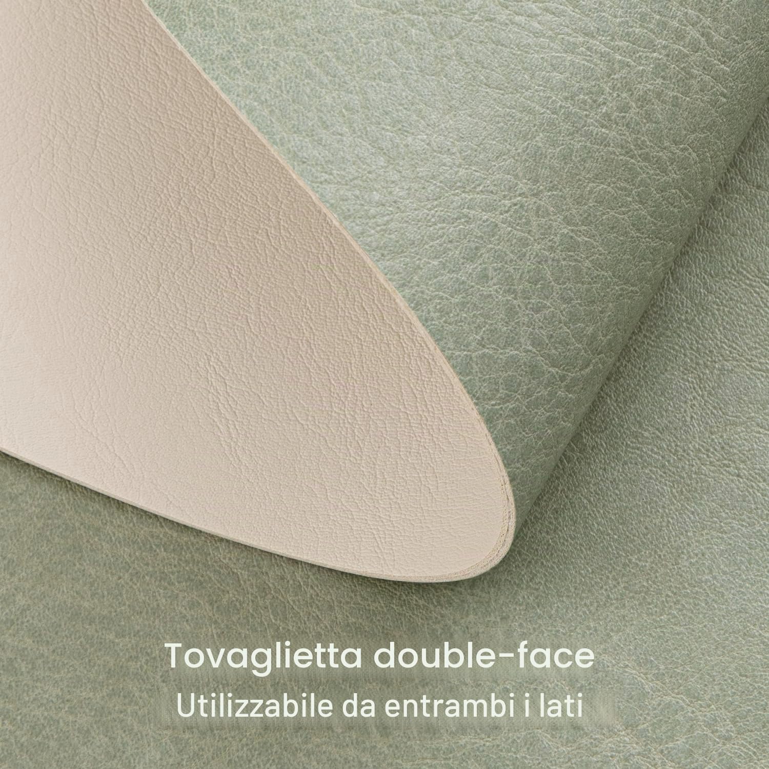 Tovagliette Americane lavabilie e Sottobicchieri Ovale Set di 6, Tovagliette Colazione Plastica Facile Pulire Bifacciale Antiscivolo Impermeabile