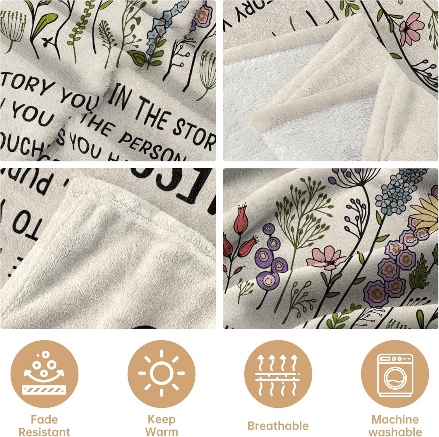 Afterprints 40th Birthday Gifts Women, Chapter 40 Blanket Gift for Her, 40 Year Old Birthday Gifts for Women, Friend, Sister, Mom, 1986 Bday Gift, Turning 40 Throw Blankets 50'' x 60'' - Image 4