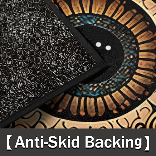 Miniatura 4 de Tapete de baño de medio círculo de ojo malvado, tapete de microfibra absorbente para puerta de cocina, puerta de cocina, felpudo de bienvenida,