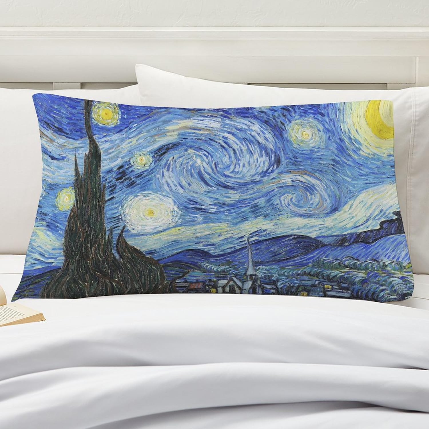 CafePress The Starry Night by Vincent Van Gogh Pillow Case Standard Size Pillowcase, Lumbar Pillow Cover Fleece