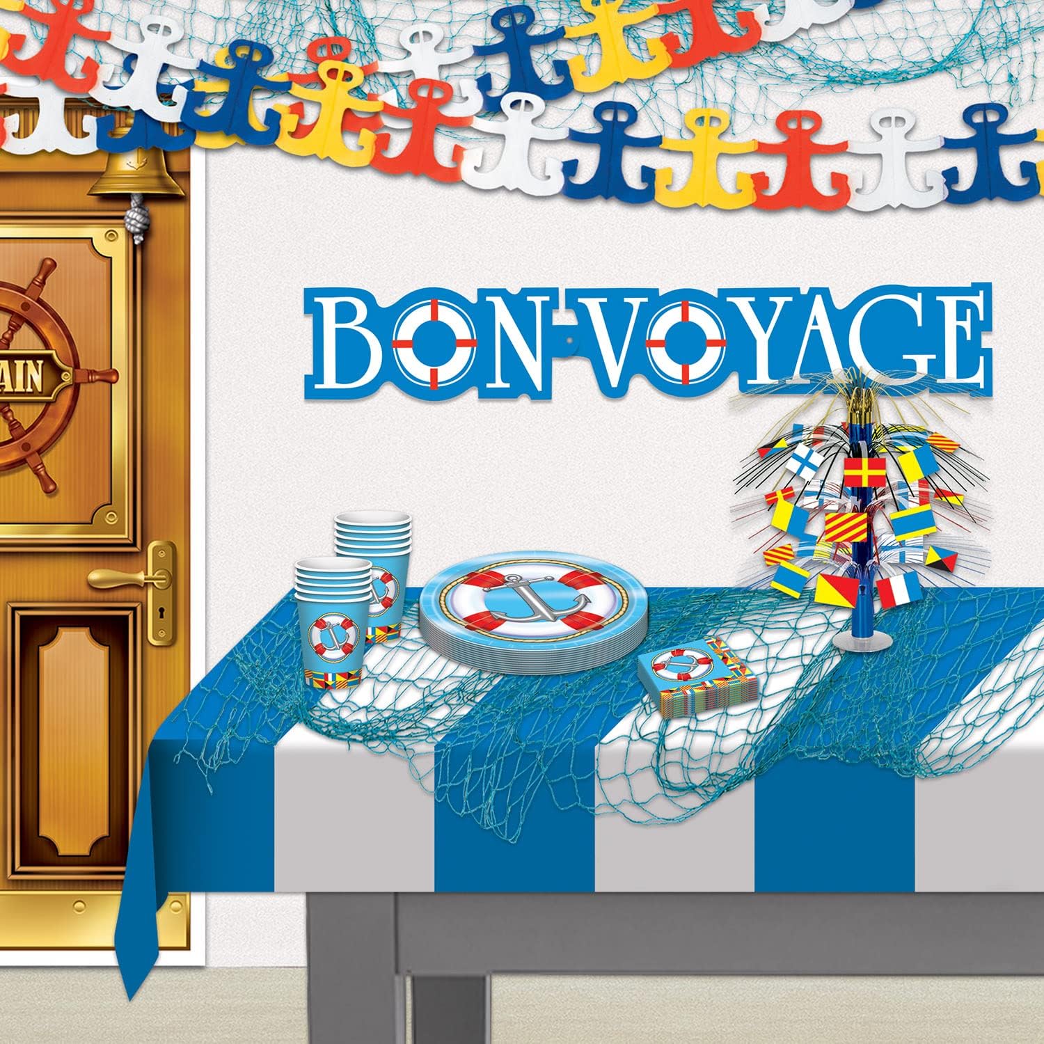 Beistle 2 Piece Novelty Decorative Cotton String Fish Nets For Nautical Theme Under The Sea And Luau Party Decorations