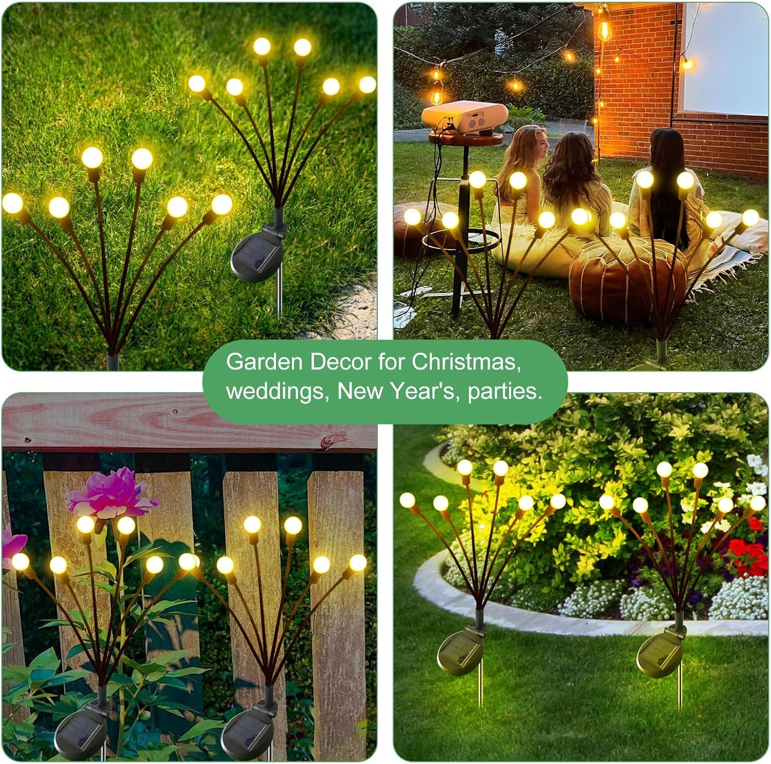 BRITSPEAR Solar Firefly Lights - Garden Decor -6 BRITSPEAR Solar Firefly Lights - Garden Decor -6