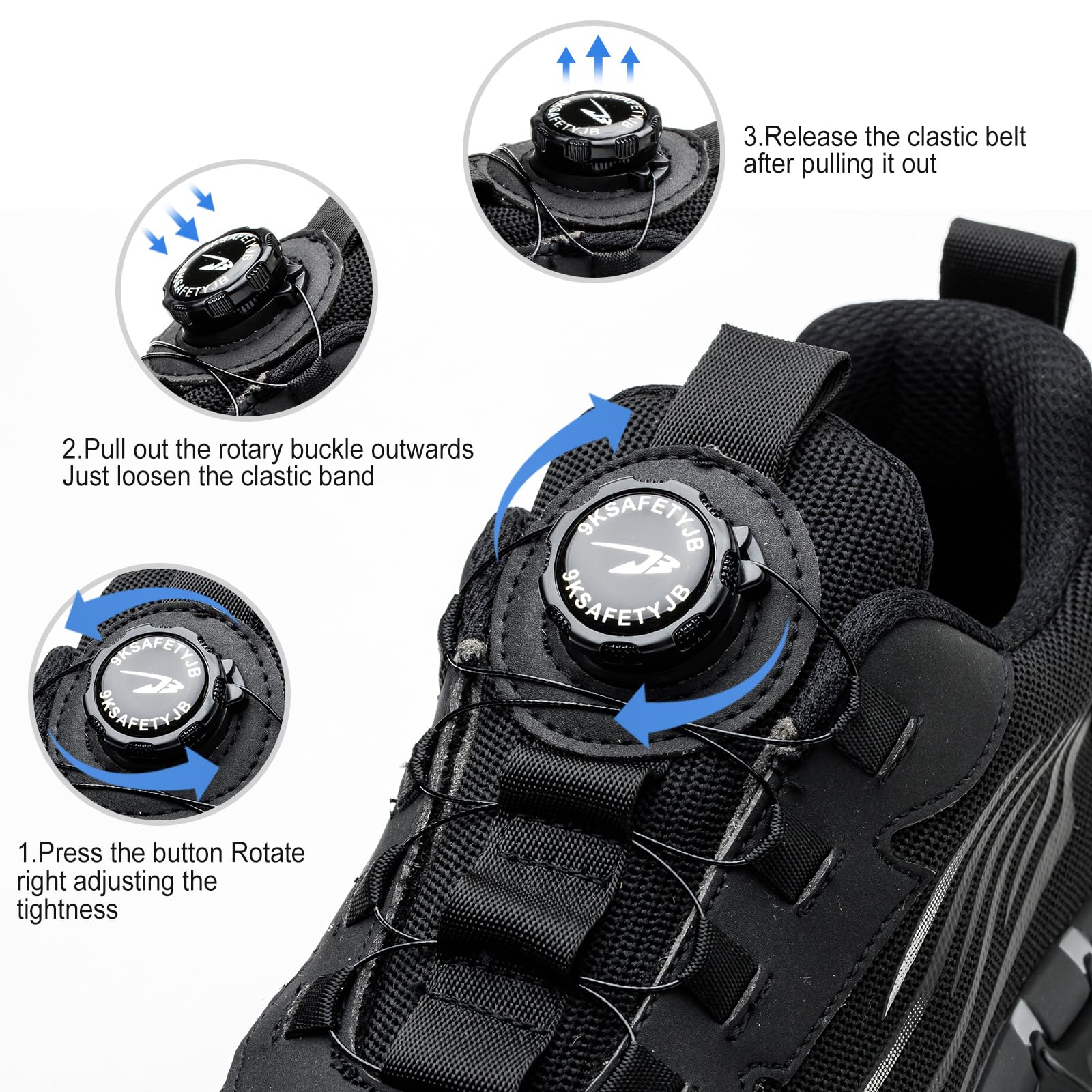 Scarpe Antinfortunistiche Uomo Donna Scarpe da Lavoro Leggere Scarpe Sicurezza con Punta in Acciaio Sportive Antiscivolo Traspiranti Comode 38-46 EU