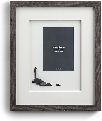 DEMDACO from This Moment - Marco de fotos de cristal y madera (16.9 x 13.8in), color blanco