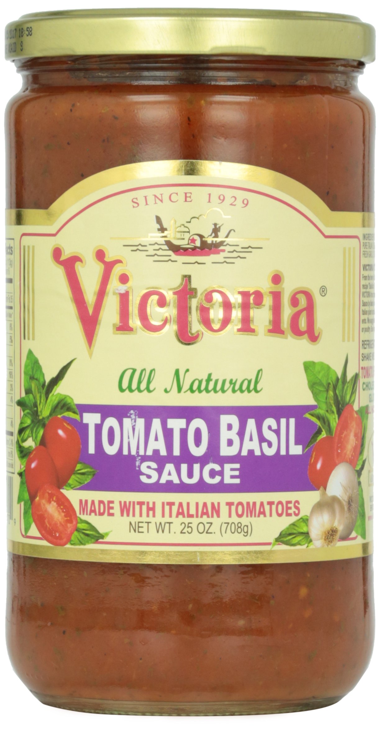 Victoria Tomato Basil Sauce, 24 Ounce