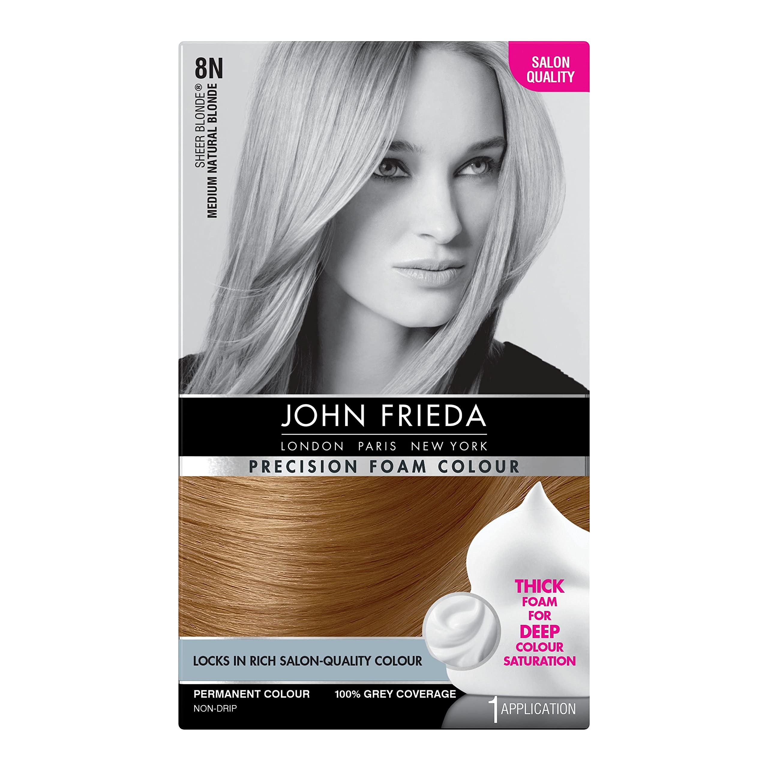 John FriedaPrecision Foam Colour Number 8N, Medium Natural Blonde