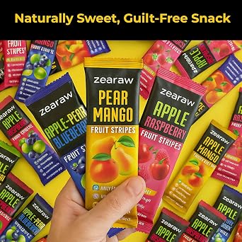 30 Fruit Leather Jerky Strips Variety Pack Kids and Adults Healthy Snacks