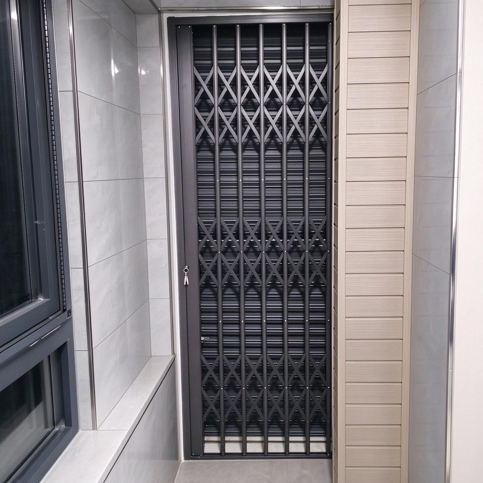 Fenstergitter Einbruchschutz Abschließbare Sicherheitsgitter-Tore Aluminium