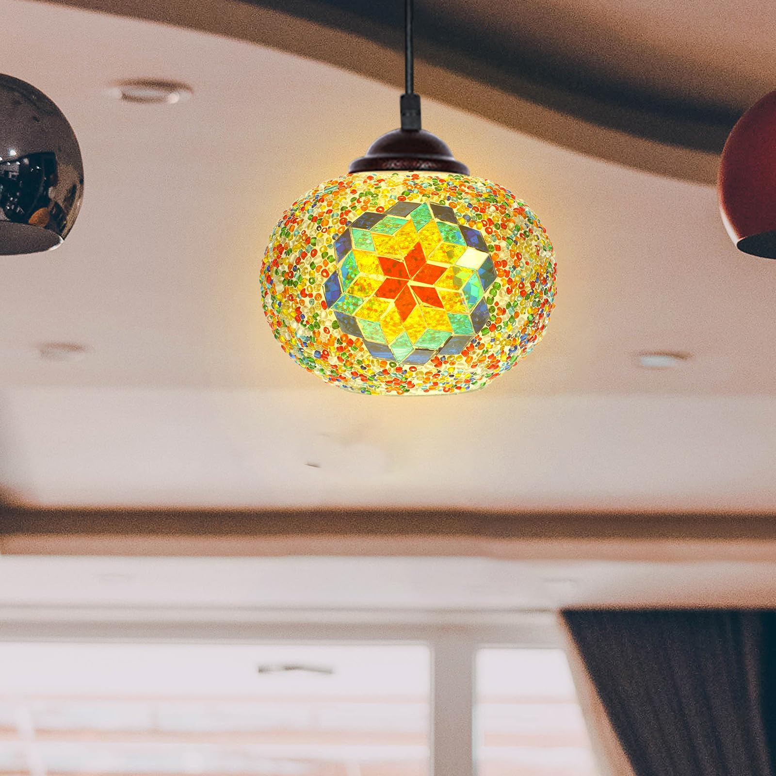 Vetro Colorato Paralume per Lampada da Tavolo e Comodino