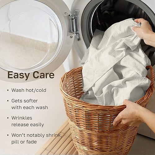 Miniatura 7 de CALIFORNIA DESIGN DEN - Juego de sábanas de 400 hilos y satén de algodón 100% natural, suaves, refrescantes, duraderas, esquinas profundas, bordes