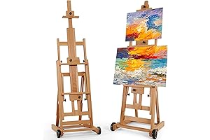 Collapsible Easel - H-Frame Easel for Artists - Natural Beech Wood