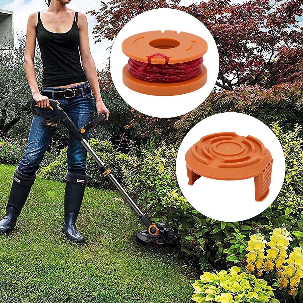 Pacco Da 5 Tappi Per Bobina Worx WA0010: Ricambio Perfetto Per Il Tuo Decespugliatore!