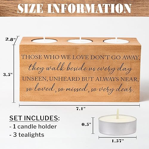 Miniatura 2 de Regalo de duelo por condolencia por pérdida de un ser querido, portavelas conmemorativos, recuerdo de madera hecho a mano con poema, condolencia por