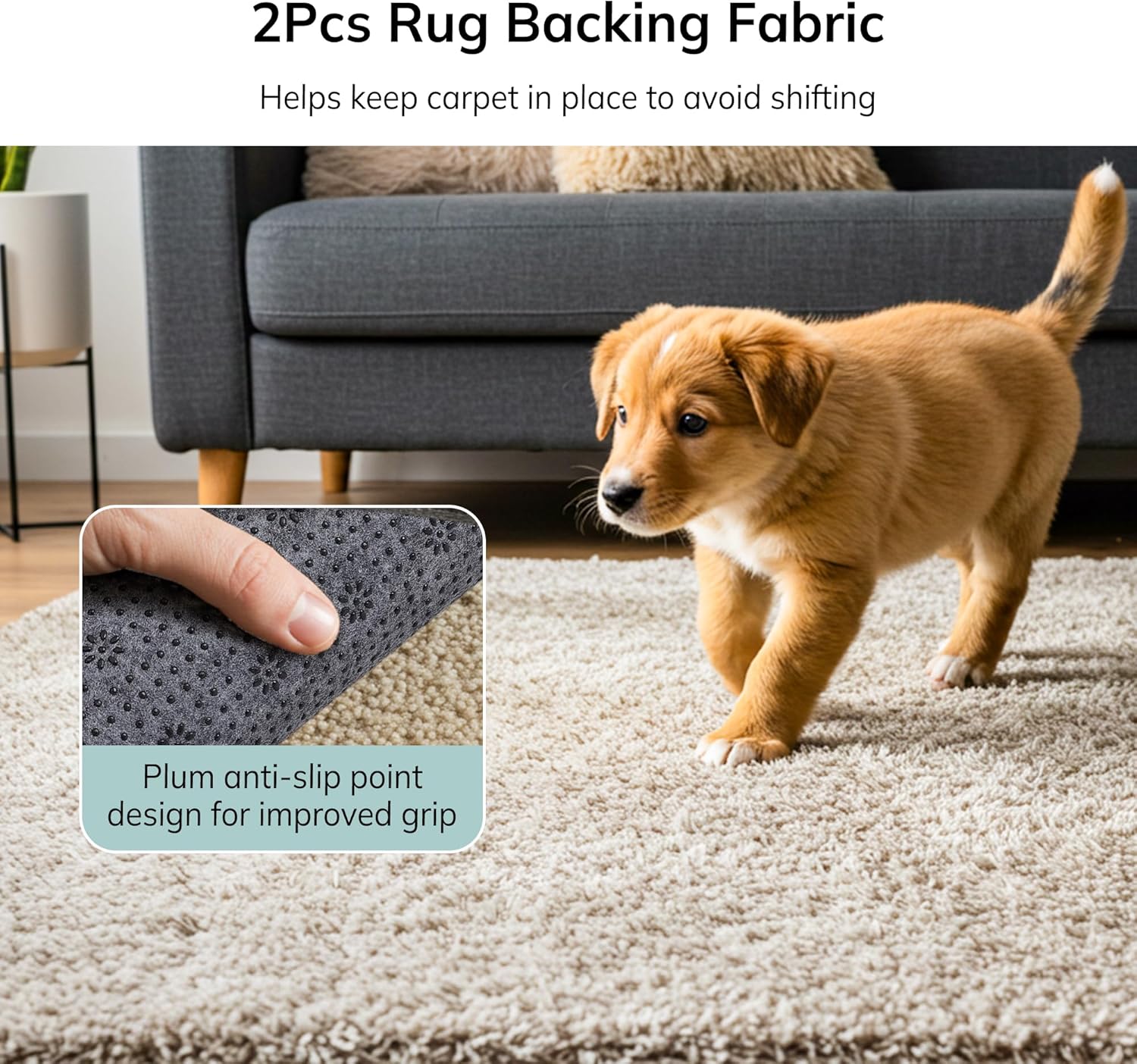 Pllieay 6Pcs Rug Tufting Kit, 2pcs 79’’x59’’ Tufting Cloth with Yellow Marked Lines, 2 pcs 72’’x40’’ Rug Backing Non Slip, Rug Making Kit for Adults, Monks Cloth with Backing for Punch Needle