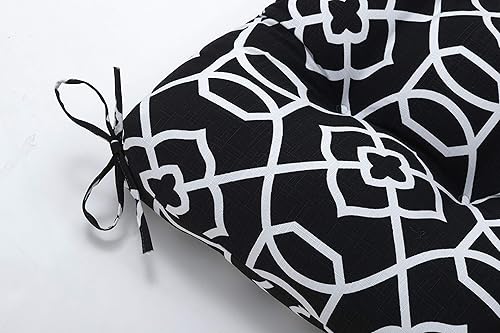 Miniatura 3 de Pillow Perfect - 652641 Cojín de banco o columpio, 60 x 18 pulgadas, negroblanco