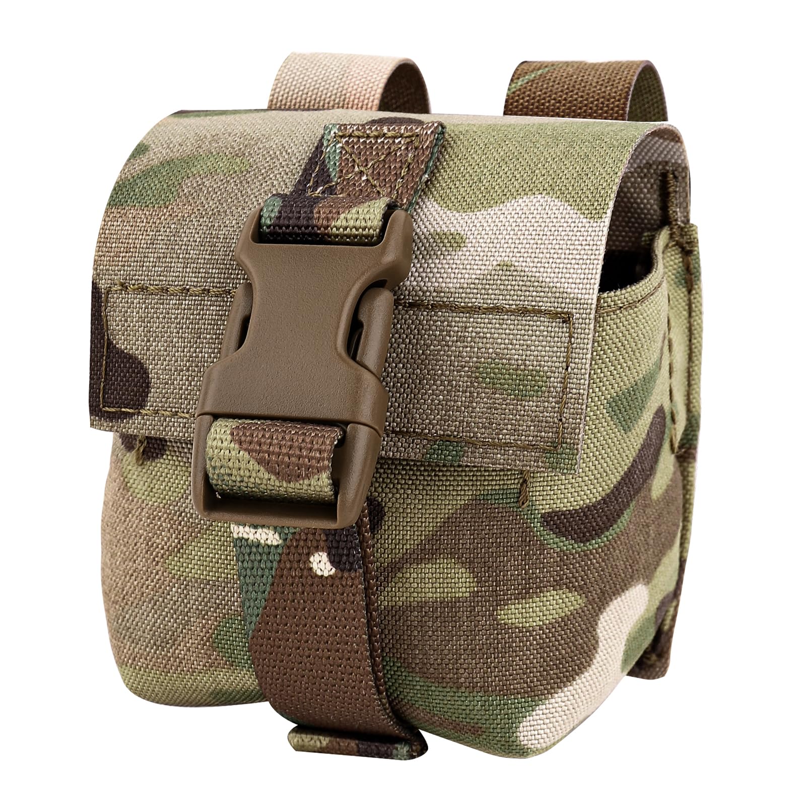 KRYDEX GEAR Tactical Single Frag Grenade Pouch, MOLLE Small Handy EDC Glove Pouch, Mc
