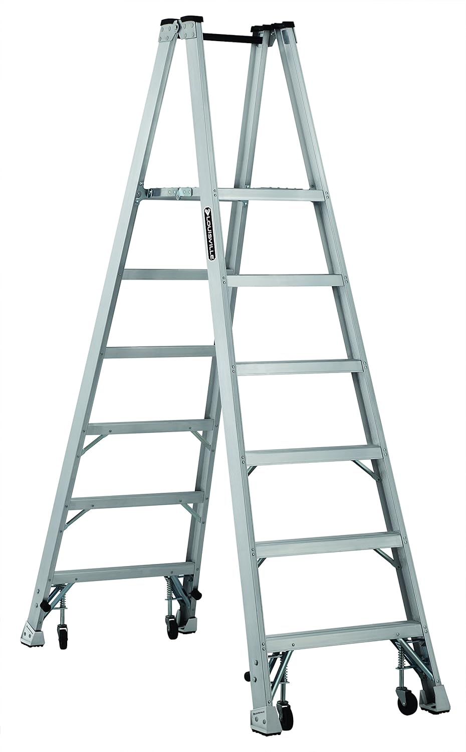 Louisville Ladder AMP1006-4C Aluminum Platform Ladder with Caster and ...