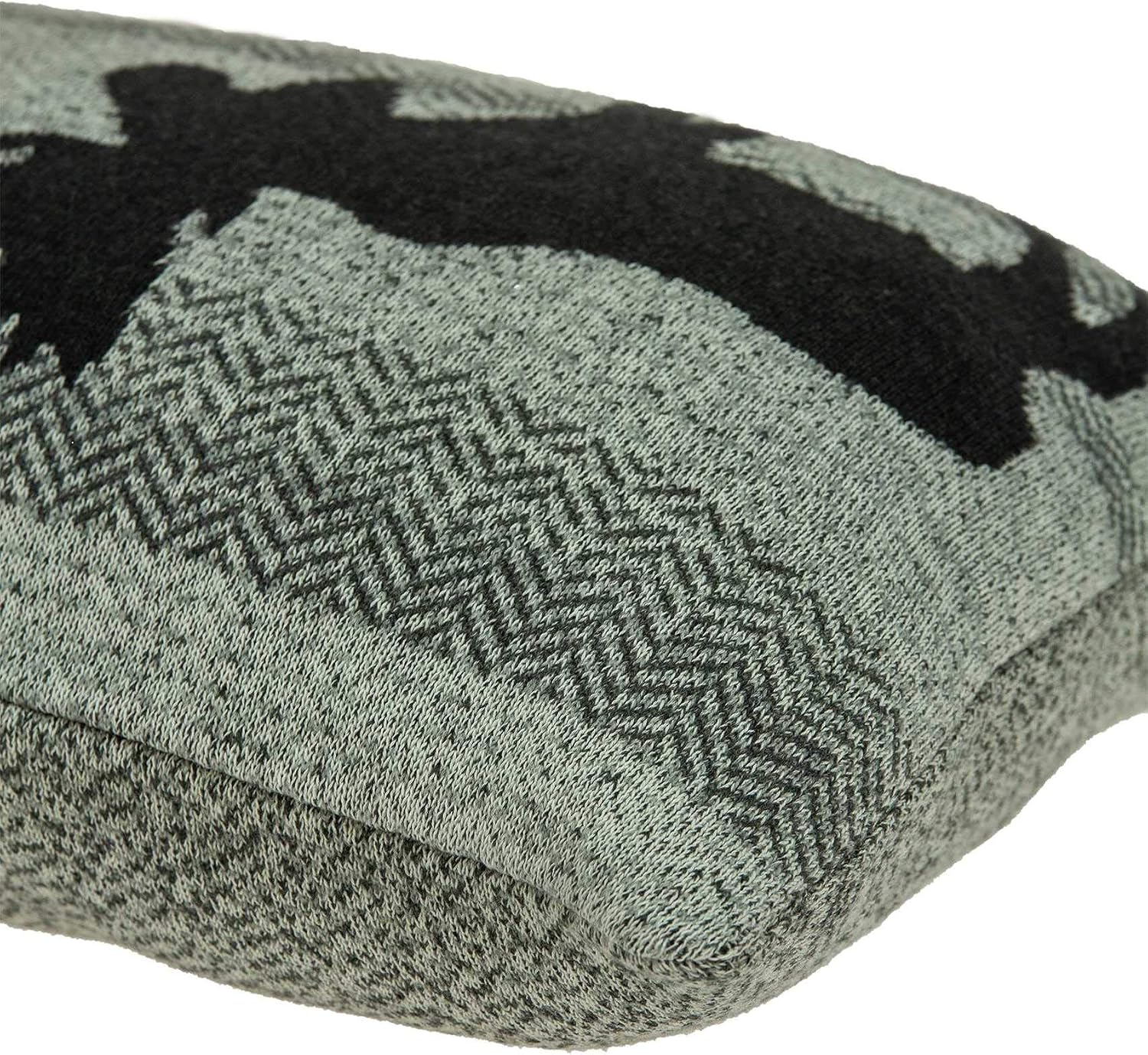 HomeRoots 334052 24 x 5 x 16 in. Lodge Gray Pillow Cover with Poly Insert