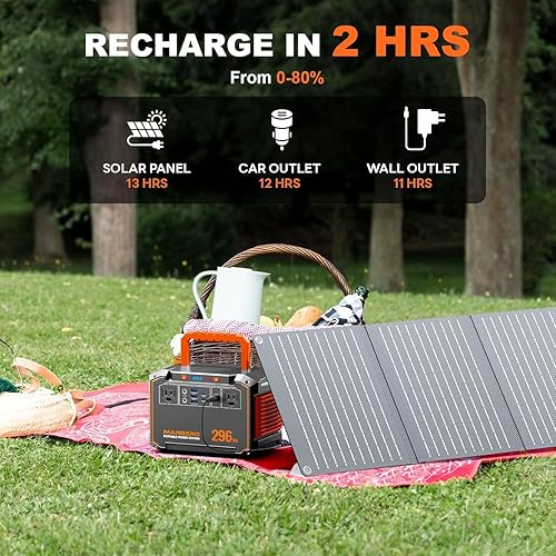 Miniatura 3 de MARBERO Generador solar de 296 Wh con panel solar incluido, estación de energía portátil de 300 W con juego de paneles plegables de 60 W, banco de