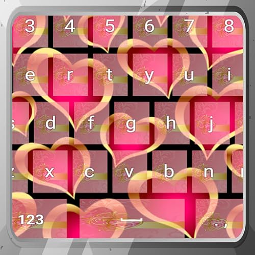 Teclados rosa dorado