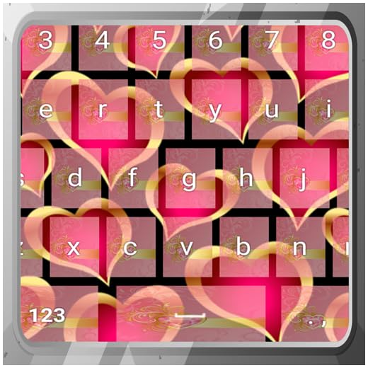 Teclados rosa dorado