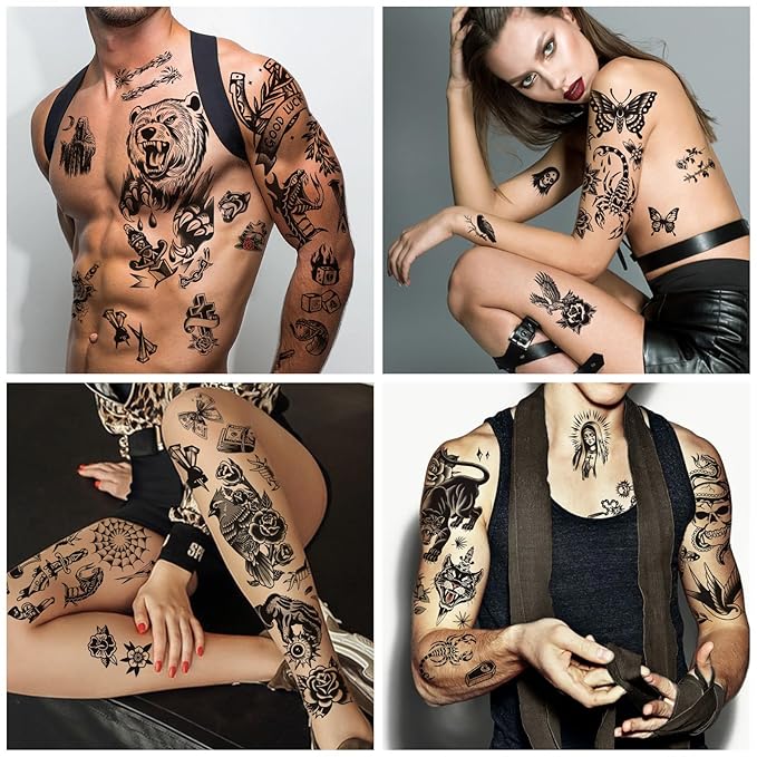 🔥Traditional Tattoo Arm: Yazhiji Waterproof Temporary Tattoos🔥