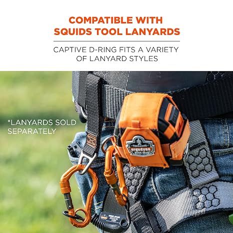 Ergodyne Squids 3171 Tool Belt Loop Attachment for Tool Tethering, 5lbs