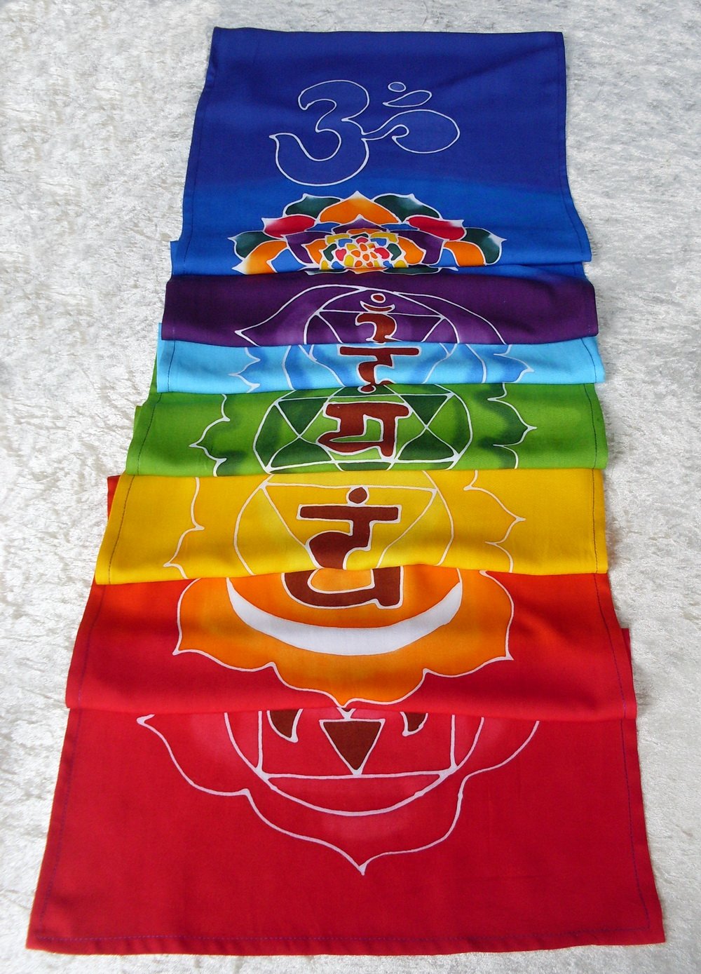 Siesta Chakra-Meditations-Wimpelkette – Handgefertigt In Bali, 128 Cm, 100% Baumwolle