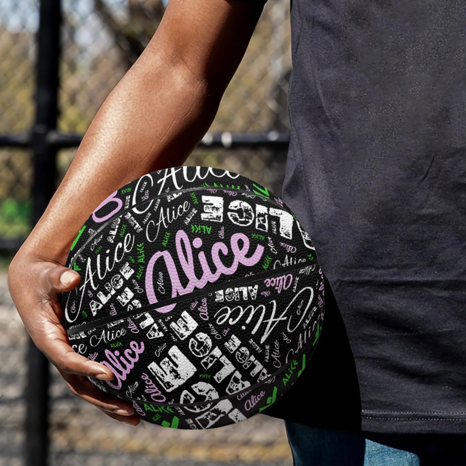 Baloncesto Personalizado con Nombre, Regalo Deportivo Personalizado,Talla 7/Talla 5, Regalo de Cumpleaños Personalizado, Regalo para Amantes del Baloncesto