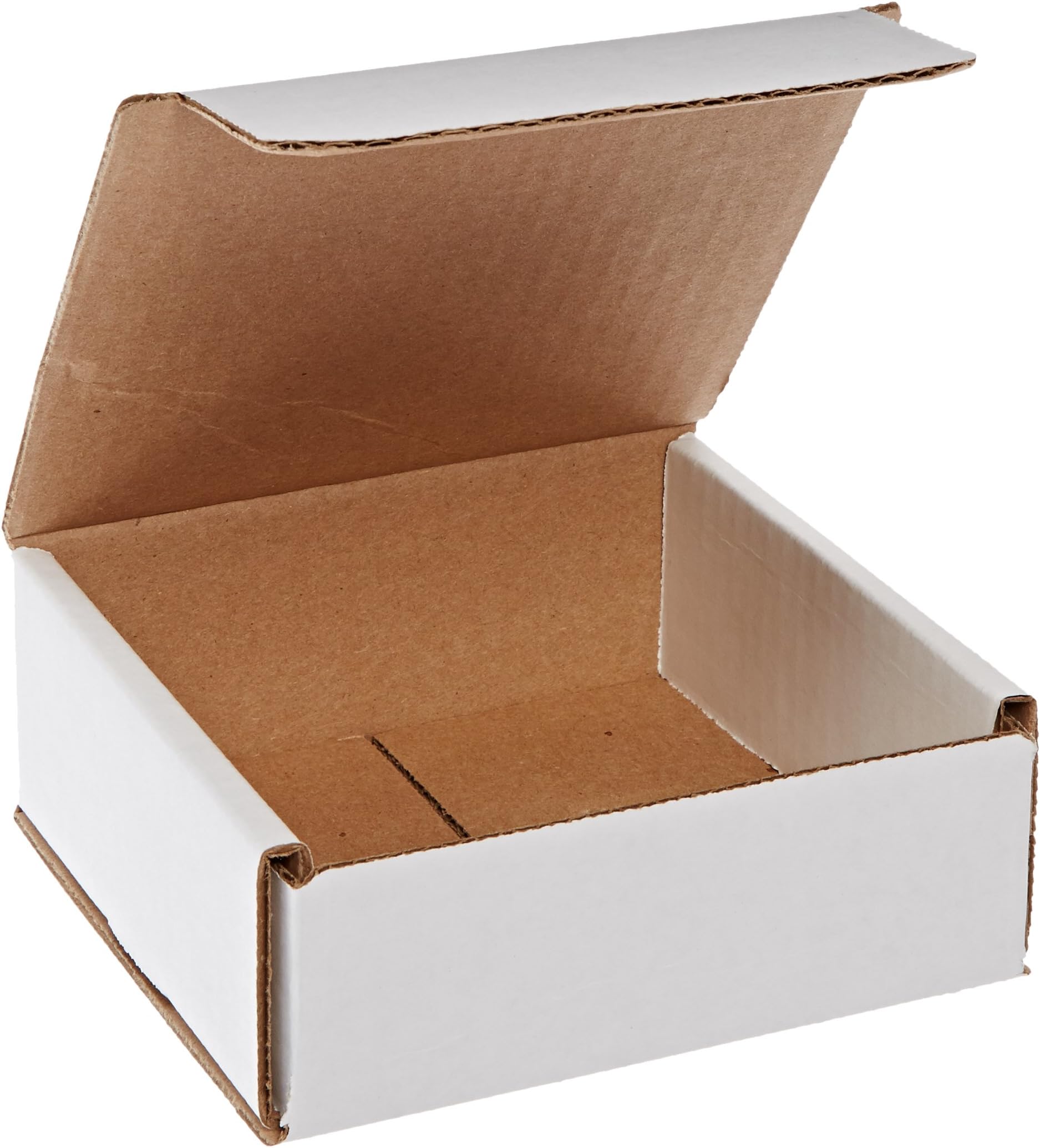 Aviditi White Corrugated Cardboard Mailing Boxes, 5 x 5 x