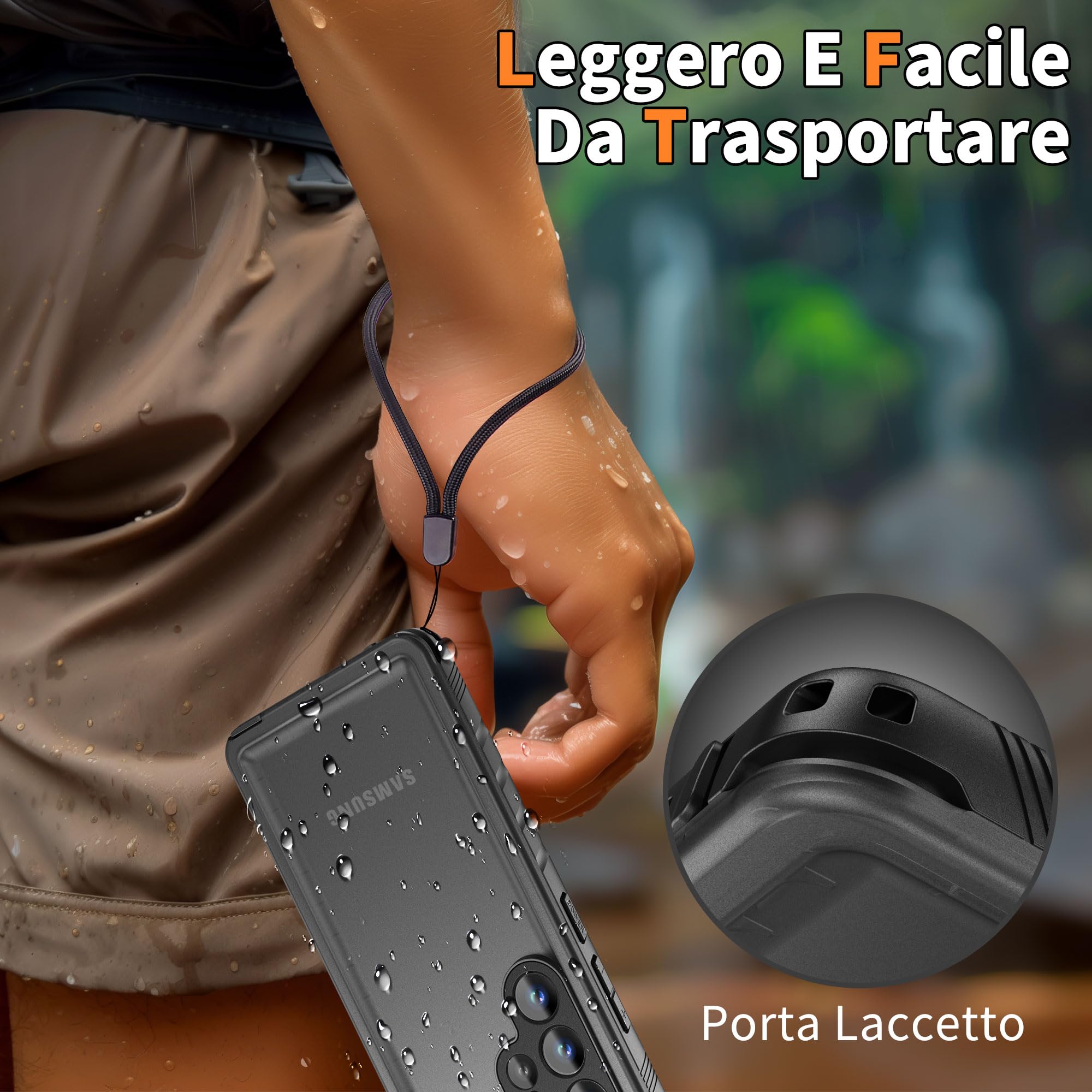 Cozycase Cover TOP Antiurto IP68 Impermeabile Per Samsung Galaxy S25 Ultra Militare Resistente 360 Completa Subacquea Antipolvere integrale Rigida Rugged Custodia S 25 Anti Urto Waterproof Doppia Case