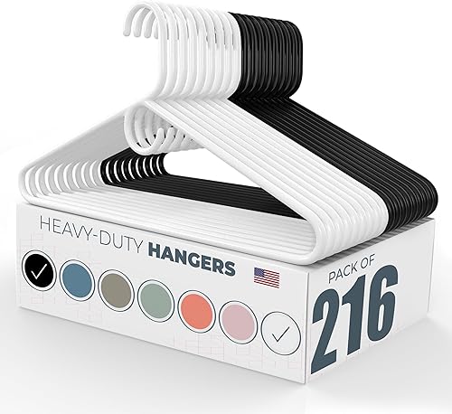 Miniatura 39 de Perchas de ropa resistentes fabricadas en Estados Unidos, paquetes a granel disponibles, plástico fuerte, perchas para chaquetas y abrigos