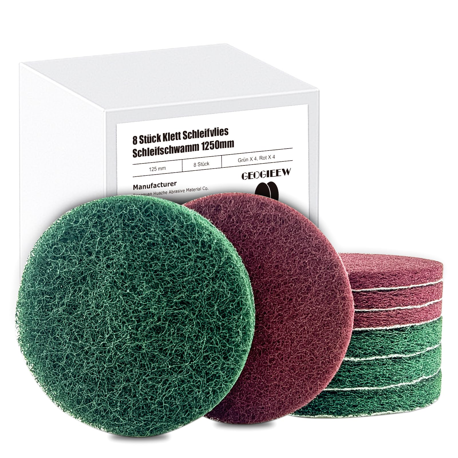 4 Pz Platorello Per Levigatrice Da 125mm, Dischi In Spugna Abrasivi, Platorello Spugna Per Levigatrice 125mm, Tamponi Lucidanti In Spugna Da 8 Fori Per Trapano Levigatrice Orbitale Casuale