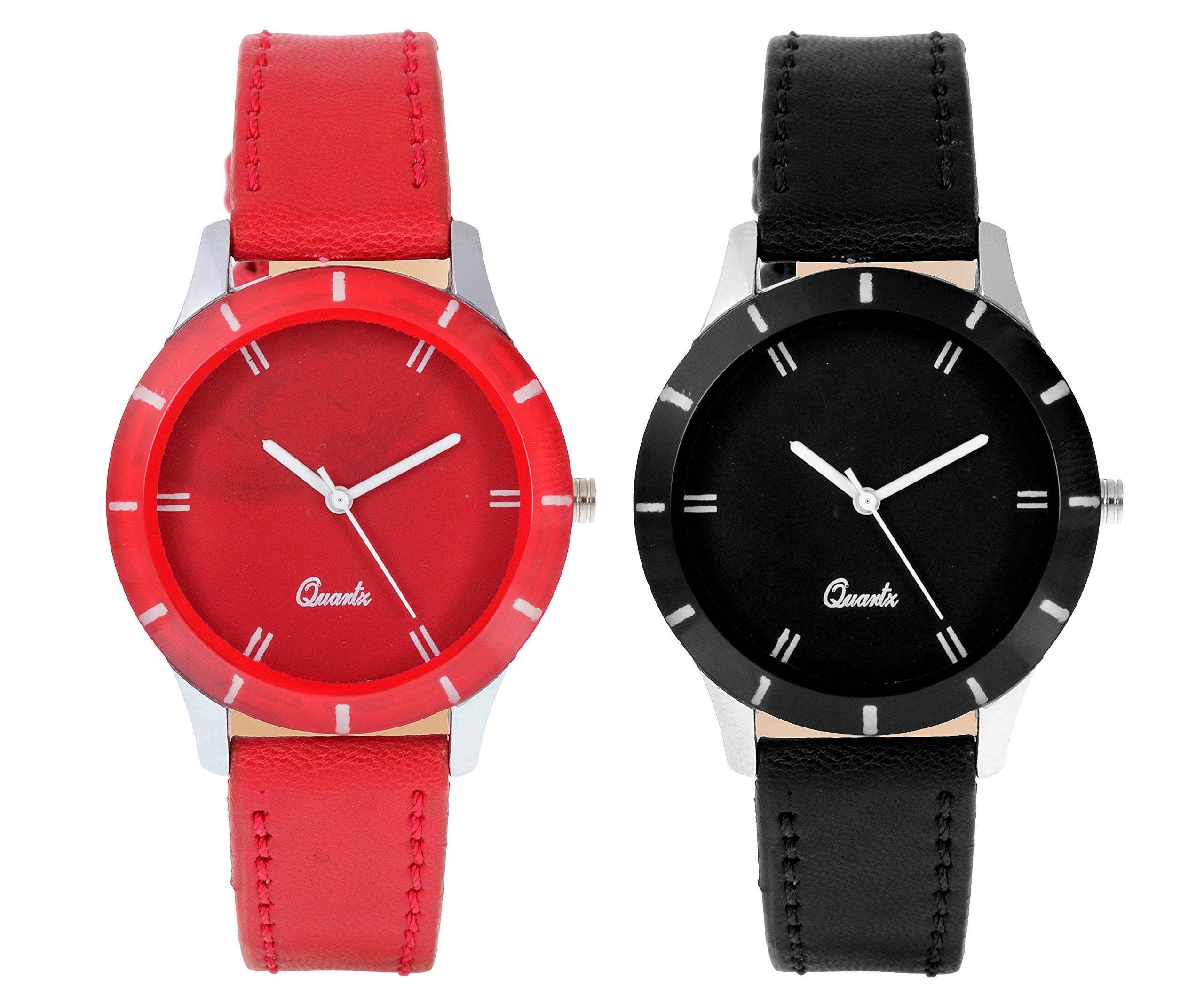 Horchis Round Casual Red Black Dial Leather Strap Stylish Analogue Watch For Women, Pack Of 2 (B08BG3C68H) Amazon Price History, Amazon Price Tracker