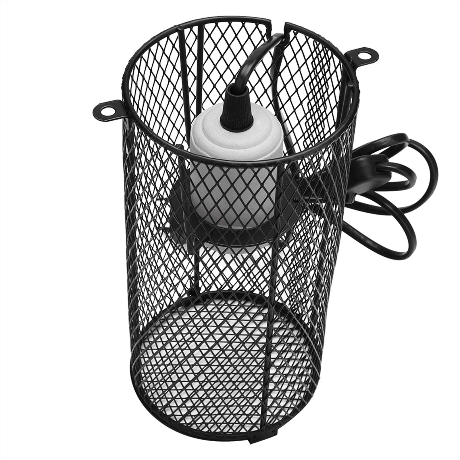 Protection de Lampe Chauffante pour Reptiles, Support Anti-Chaleur avec Émetteur en Céramique (EU)