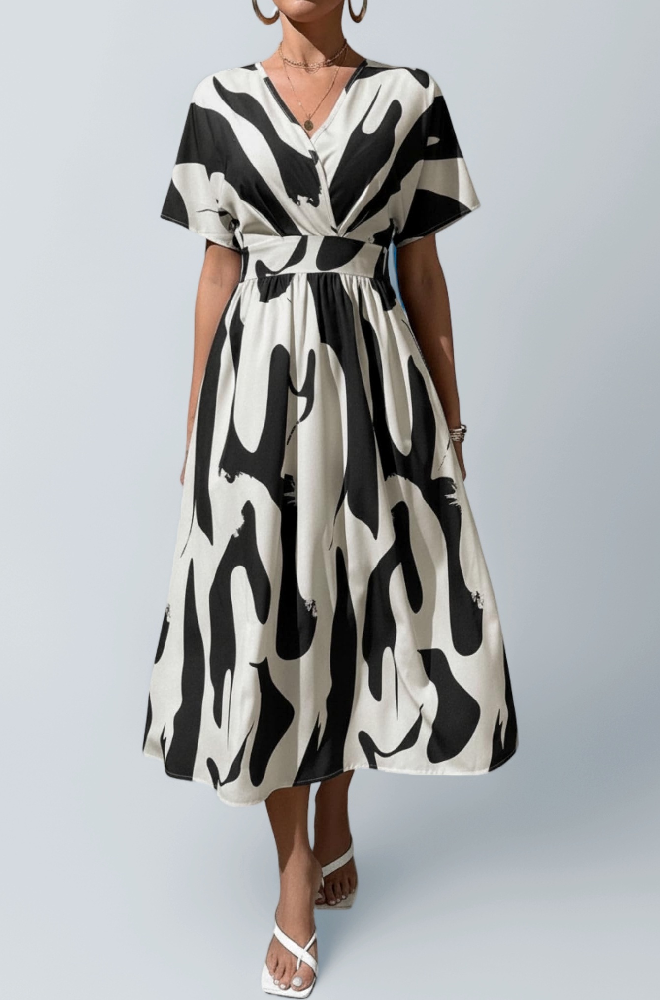 Leriya Fashion Printed Maxi Dress for Women | Trendy Long One Piece Summer Outfit | Lightweight Flared Dress for Casual & Holiday Wear