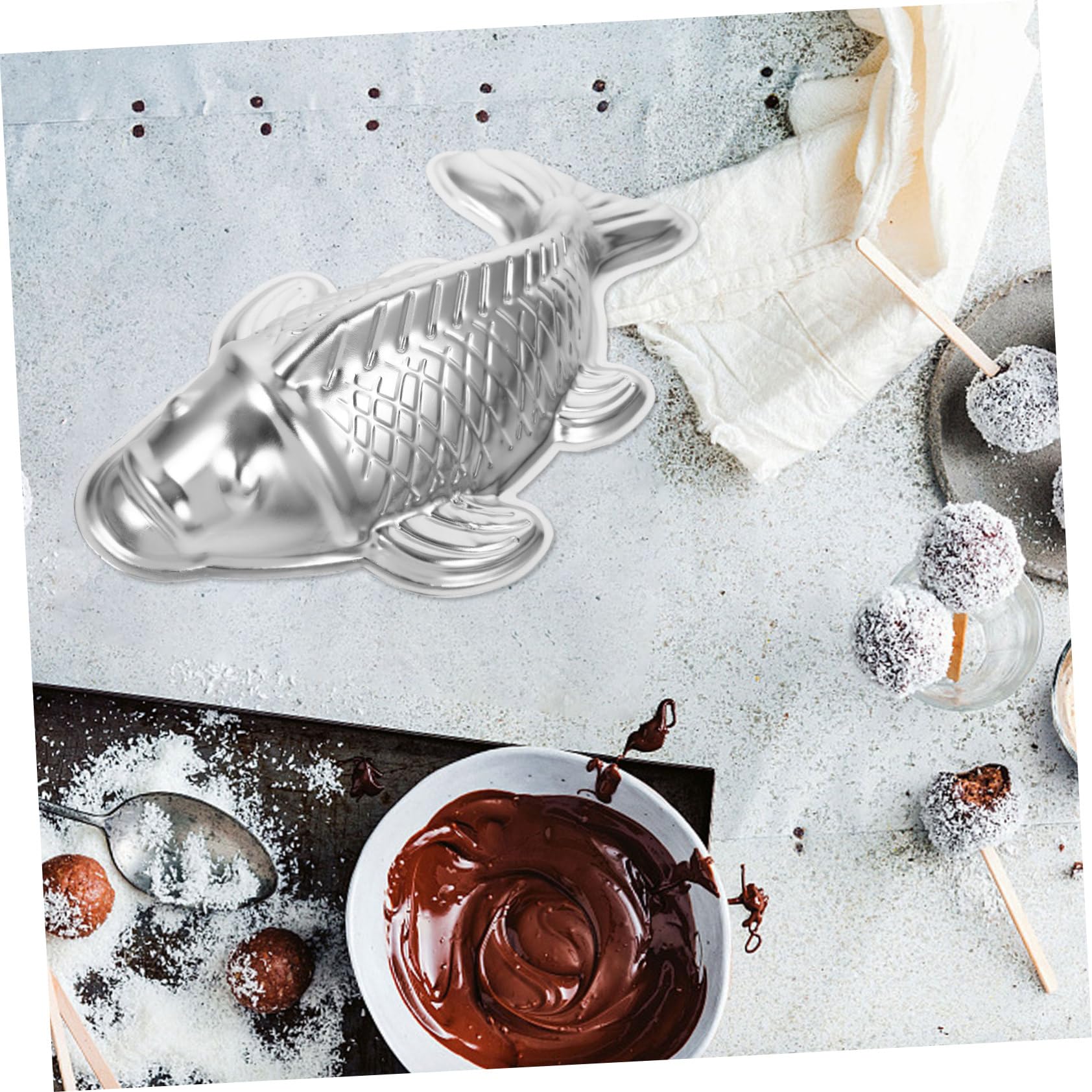 TOPBATHY Molde Pastel Pescado 3 Piezas Molde Pescado Para Hacer Pasteles Arroz Jalea o Aluminio Para Cupcakes Minimochi Aluminio Pastel o 3d Para Hornear